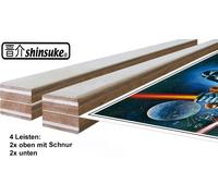 Motivation - Poster - YOLO - Worte + 2 St Posterleisten Holz 61 cm natur
