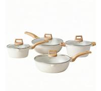 MotiveTech 4 Piè Eemble Cuisine En Aluminium Clé Polyvalent Eemble Cuisine Poignées Act Bois Eff Pierre Marmite pr Familles
