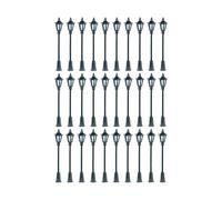 MotiveTech 6 Pièces Lampadaire Modèle Miniature Cour Éclairage Post Décor Accessoires Sand Table Créatif Pp Adapté pour Salle de Jeux Studio Photo Diorama, 30 Pièces