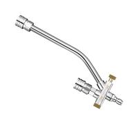MotiveTech Accessoire Pulvérisateur Mousse Embout Double Connecteur Acier Inoxydable pour Nettoyeur Haute Pression sans Réservoir en 1 pour Lavage, 2 en 1