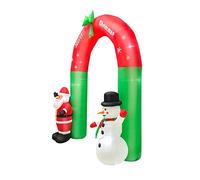 MotiveTech Arche Gonflable Décoration Noël Père Noël Bonhomme de Neige Accessoire LED pour Cour Jardin Extérieur Fête Convient Décoration de Noël Réunion Familia