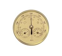 MotiveTech Baromètre Analogique Thermomètre Hygromètre Intégrés Précis Appareil Mesure la Pression Atmosphérique Classique Station Météo à Cadran, Or, A