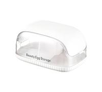 MotiveTech Boîte de rangement transparente pour éponges de maquillage et mixeurs avec couvercle anti-poussière, étui pour houppette à œufs, pour les ou