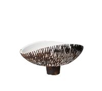 MotiveTech Bol à Fruits sur Pied Irrégulier Corbeille à Fruits Abstrait Coupe avec Pied pour Table Basse, Salon, Entrée, Multicolore