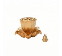MotiveTech Brûleur D'encens En Laiton Élégant Porte-Encens En Forme Doré Brûle-Parfum pour Méditation, Chambre, Bureau
