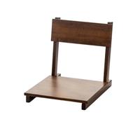 MotiveTech Chaise Sol Tatami Peu Encombrante Chaise Sol en Bambou Facile à Nettoyer Siège avec Dossier pour Balcon, Assise Originale/Pieds Noyer