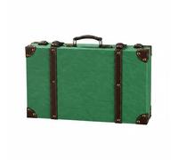 MotiveTech Coffre Vintage Boîte de Rangement Valise Rétro avec Métal Poignée Thème Itinérant Couvercle Coulissant Bordure Cousue Convenant pour Salon Exposition Bureau, 1120D Peacock Green