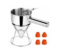 MotiveTech Distributeur Pâte avec Support et Buses En Silicone Amovible Distributeur Pâte avec Support Précis Entonnoir à Piston, 600ml, Poignée Amovible 600ml + 4 Embouts En Silicone