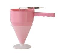 MotiveTech Entonnoir Mesureur En Plastique Base Multifonction Distributeur Liquide Mécanisme Métallique Distributeur Manuel Pâte, Rose