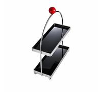 MotiveTech Étagère à Élégant Rayonnage | Polyvalent, Étagère Cadre En Acier, Morne, Présentoir En Acrylique Support Métal, pr Coiffeuse, Noir Rouge