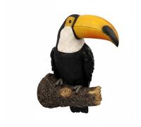 MotiveTech Figurine Oiseau Résine Toucan Statue Jardin Ornement Arbre Sculpture Vivant Inspiré des Tropiques Matériau Robuste pour Toutes Saisons Adaptée aux, Toucan Arc-en-Ciel