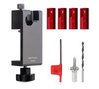 MotiveTech Fraise à Tourillons Outil de Coupe à Cheville Forme Ronde Cutter pour Bois Passage à la Perceuse Corps en Aluminium Alliage Format Compact Contrôle, Métriques
