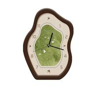 MotiveTech Horloge Décorative Analogique Silencieuse Horloge en Bois à Piles pr lle à Manger, Entrée, Style C