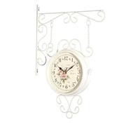 MotiveTech Horloge Face à Mécanisme | Vintage, Silencieuse, Horloge Support En Fer Forgé, pr lon, Entrée, Marron, Roman-arabe