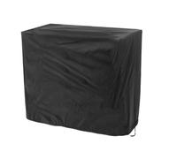 MotiveTech Housse Barbecue Réglable Housse Barbecue avec Cordon Serrage Universelle pour Terrasse, Noir, 145 61 117 Cm