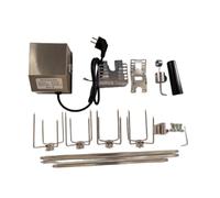 MotiveTech Kit Rôtisserie avec Moteur Broche à Rôtir Électrique Étanche Barbecue pour Camping