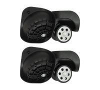 MotiveTech Luggage Wheels roulettes Remplacement Valise Degrés Paire Silencieuse Universelle en PP Adaptées pour Réparation Bagages Professionne, Noir