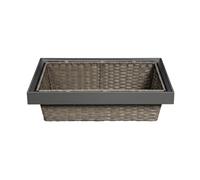 MotiveTech Panier de Rangement d'Armoire Tiroir Extractible Encastré Organiseur de Dressing Panier Tissé Coulissant Porte-pantalons à Glissière Tri Visible, 950 Mm