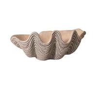 MotiveTech Plat à En Résine Synthétique Morne Plat Sculptural D'une Coquille Polyvalent Décorative pr Coole, Intérieurs Contemporai, Marron