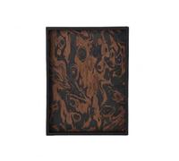 MotiveTech Plateau Rectangulaire en Bois Surface Marron et Noire Porte-Objets Style Rustique Décoration Maison, Plateau en Placage De Bois Noir Et Marron, Grand