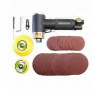 MotiveTech Ponceuse Pneumatique Ponceuse Orbitale Polisseuse Meuleuse Outil Pneumatique à Angle Droit Compact pour Contours Complexes Carter Métal Clé Hexagonale, Noir, style to 2