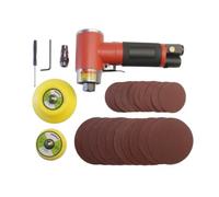 MotiveTech Ponceuse Pneumatique Ponceuse Orbitale Polisseuse Meuleuse Outil Pneumatique à Angle Droit Compact pour Contours Complexes Carter Métal Clé Hexagonale, Rouge, style to 1