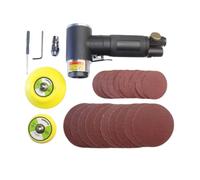 MotiveTech Ponceuse Pneumatique Ponceuse Orbitale Polisseuse Meuleuse Outil Pneumatique à Angle Droit Compact pour Contours Complexes Carter Métal Clé Hexagonale, Noir, style to 3