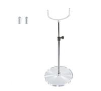 MotiveTech Présentoir Traparent en Polyvalent Présentoir Base Ronde Tête en U Compact Porte-Figurine Bureau, Collier 70mm