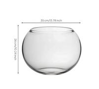 MotiveTech Récipient à Poisson en Verre Transparent Récipient à Poisson Décoratif Vase à Fleurs pour Aquariophiles, 35 Cm