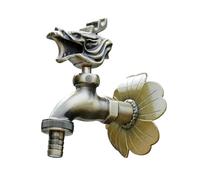 MotiveTech Robin Faça Antique en Cuivre Soli Détails Gravés Raccord pour Arrosage Plantes Fleurs, Dragon Floral