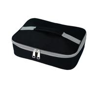 MotiveTech Sac Isotherme Bento Portable Lunch Box Adultes Sac Repas Reutilisable en Tissu Oxford Aluminium Fonctionnelle Pratique Convient pour École Travail, Noir