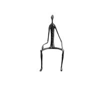 MotiveTech Sculpture Silhouette Humaine Morne Sculpture Humaine Abstraite Épuré Statuette Personnage pour Bureau, 35 24 60cm, Noir, Grande Taille, Personne Aux Jambes Écartées