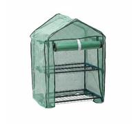 MotiveTech Serre de Jardin Mini Serre Abri de Culture Tente de Plantes Housse PE Cadre Métallique Deux Rayons Protège des Courants d'air et de la Pluie Fine