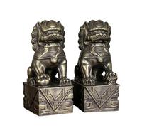 MotiveTech Statue Lion Sculpté Statuette Lion Raffiné Ornement pour Collectionneurs, Bureau