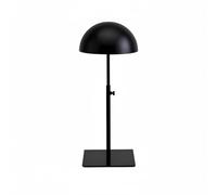 MotiveTech Support Chapeau Métal Ajustable Porte Chapeau Présentoir Chapeau Support Perruque Conception Professionnelle pour Fedora Chapeau Laine Chapeau Soleil, Noir, CoqueRonde+TubeCarré