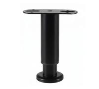 MotiveTech Support de Lit Réglable Télescopique Base Centrale Acier Patin Antidérapant Absorbeur Choc Pièce Structure Résistante Adapté Chambre Utilisation Quotidienne, Noir, 12-18cm