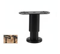 MotiveTech Support de Lit Réglable Télescopique Base Centrale Acier Patin Antidérapant Absorbeur Choc Pièce Structure Résistante Adapté Chambre Utilisation Quotidienne, Noir, 8-12cm