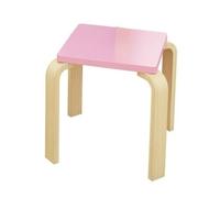 MotiveTech Tabouret Enfant Éducatif Tabouret Chaise Banc Enfant Siège Bas en Bois Assise Carrée Pieds Courbés Stabilité pour Salle de Jeux Chambre Salon Intérieur, 35 Cm