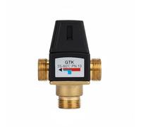 MotiveTech Vanne de Mélange Thermostatique Robinet Mélangeur Régulateur de Température Mitigeur Élément Sanitaire Laiton Robuste Sortie d'Eau Stable 35-60 C, DN20-3/4, Filetage Extérieur