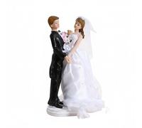 MotiveTech Wedding Cake Topper Figurine Mariage Couple Mariés Décoration Gâteau Résine Élégante Légèreté et Stabilité Souvenir pour Jeunes Mariés Adapté aux, B