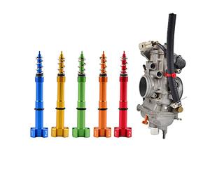 Moto Carburateur Carb pour Suzuki RM-Z250 RM-Z450 CNC Ajusteurs De Carburateur À Vis De Mélange De Carburant Et d'air (Couleur : Orange)