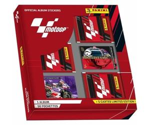 Moto GP 2023 Stickers Coffret Collector Contenant 1 Album + 50 Pochettes + 5 Cartes Edition Limitée