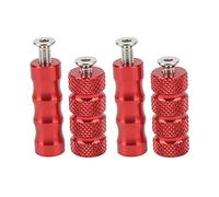 Moto Manette de Vitesse Cheville Anti-dérapant Changement de Vitesse Levier de Frein Repose-pieds Pédale 6mm Trou Moto Repose-pieds Repose-pieds Commandes Reculées Processus CNC (Rouge)