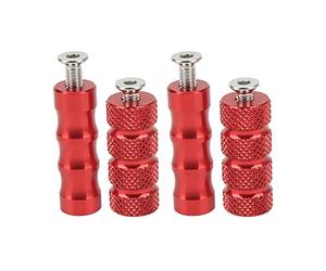 Moto Manette de Vitesse Cheville Anti-dérapant Changement de Vitesse Levier de Frein Repose-pieds Pédale 6mm Trou Moto Repose-pieds Repose-pieds Commandes Reculées Processus CNC (Rouge)