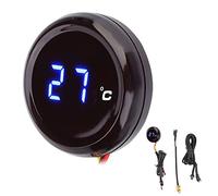 Moto Thermomètre Numérique Compteur De， Température De Thermomètre LCD Numérique Universel pour Motos 12V GSX-S750 S 1000R(Lumière bleue)