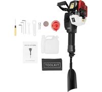 Motobineuse à essence de 52cc pour jardin et arbres, modèle 20-55J, avec une puissance de frappe de 1500 coups par minute. Moteur 2 temps, 1900W. Motobineuse manuelle pour jardin et arbres, livrée ave