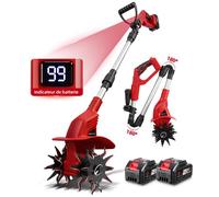 Motobineuse électrique - ONEVAN - 21V - Moteur brushless 550W - 2x3000mAh - Largeur 20cm Prof.15cm