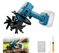 Motobineuse Électrique sans Fil Compatible avec Makita 18V, Fraise de Jardin Portable, Motoculteur pour Sol et Pelouse (sans Batterie et Chargeur)