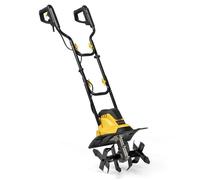 Motobineuse Motoculteur 1200W COSTWAY-Largeur 32cm,Profondeur 22cm-Interrupteur de Sécurité-Capot-4 Fraises-Poignée Pliable-Jaune