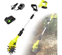 Motobineuse pour jardinage Aérateur de pelouse électrique sans fil Cultivateur Rototiller Trancheuse 20 V 38"-50" Poteau rétractable 9,8" Profondeur labour Powered Tillers
